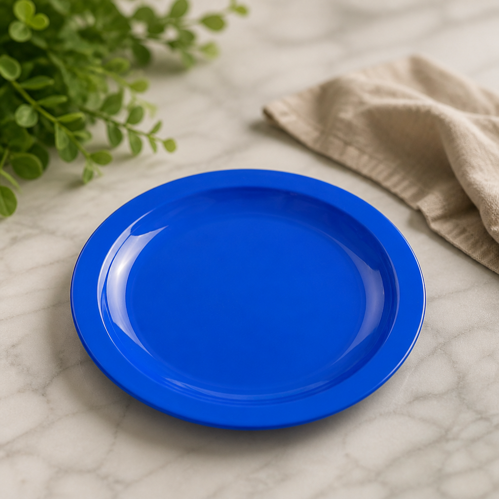 Commercial Polypropylene Plates 174mm Blue 12 Pack