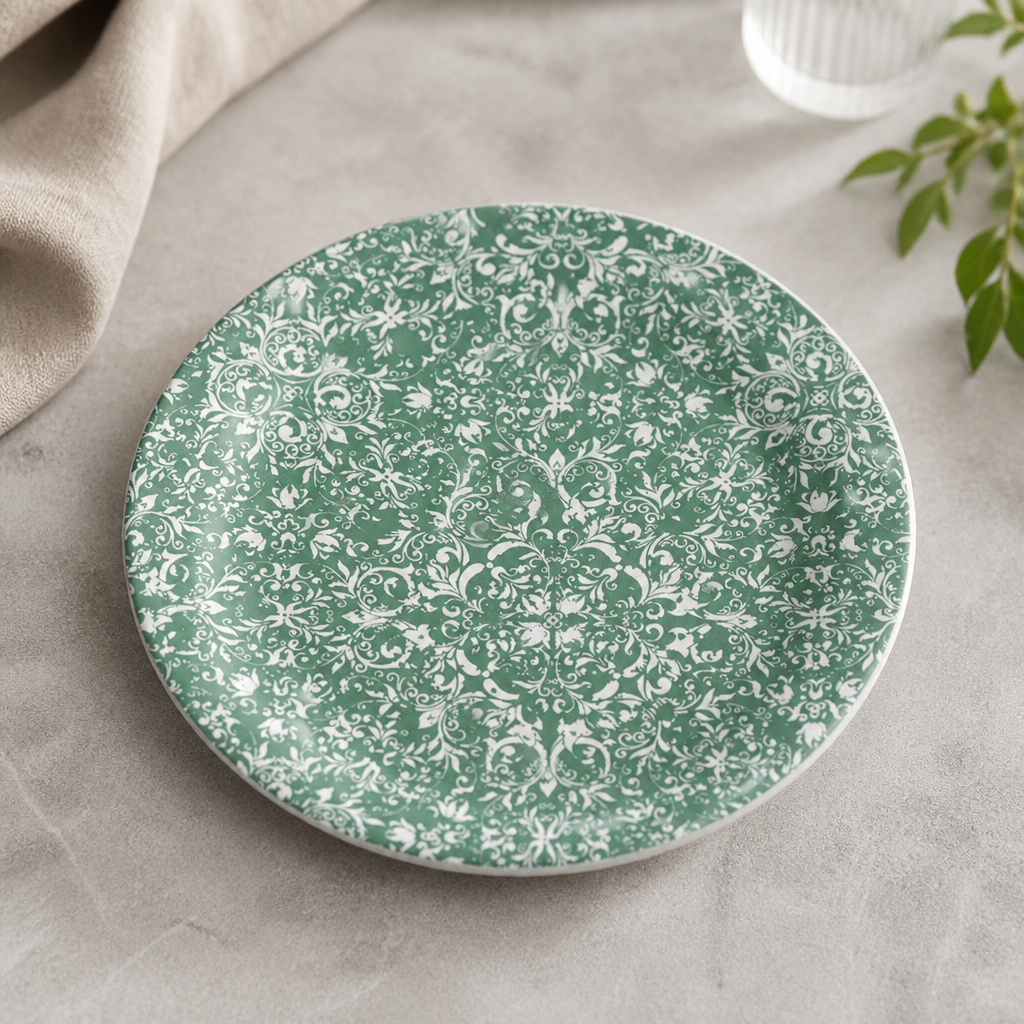 Commercial Coupe Plates 300mm Teal 12 Pack Porcelain