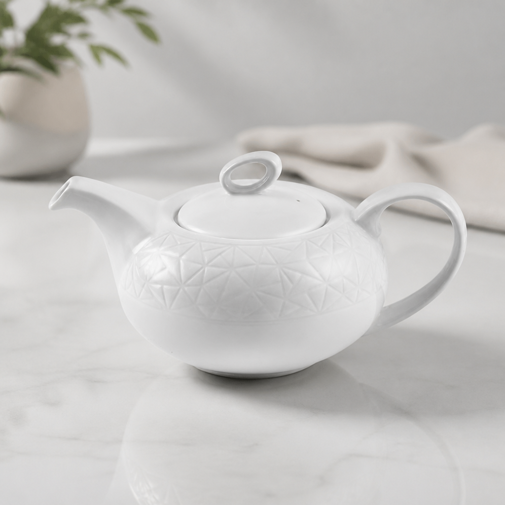 Commercial Teapot 425ml Abstract Design Fine China 6 Pack