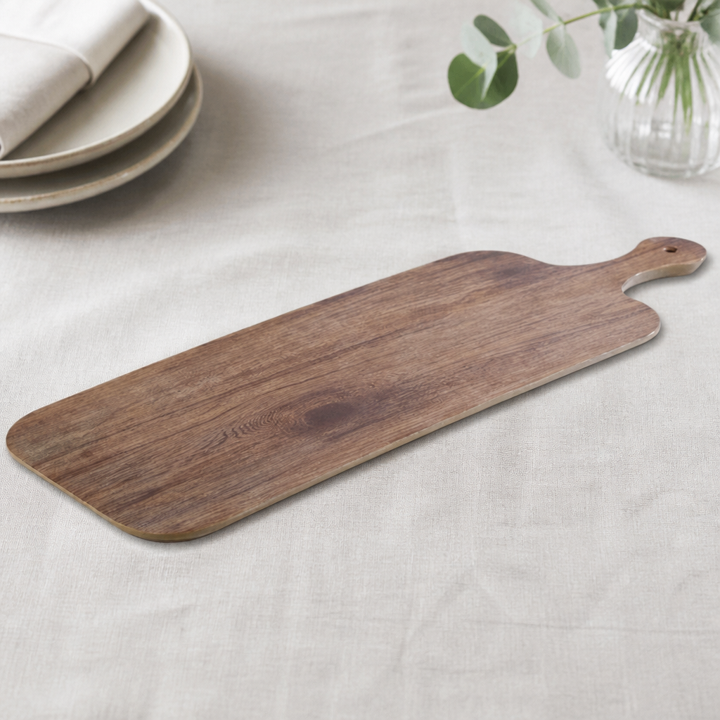 Commercial Melamine Paddle Board 480mm Oak Effect Serving Tray