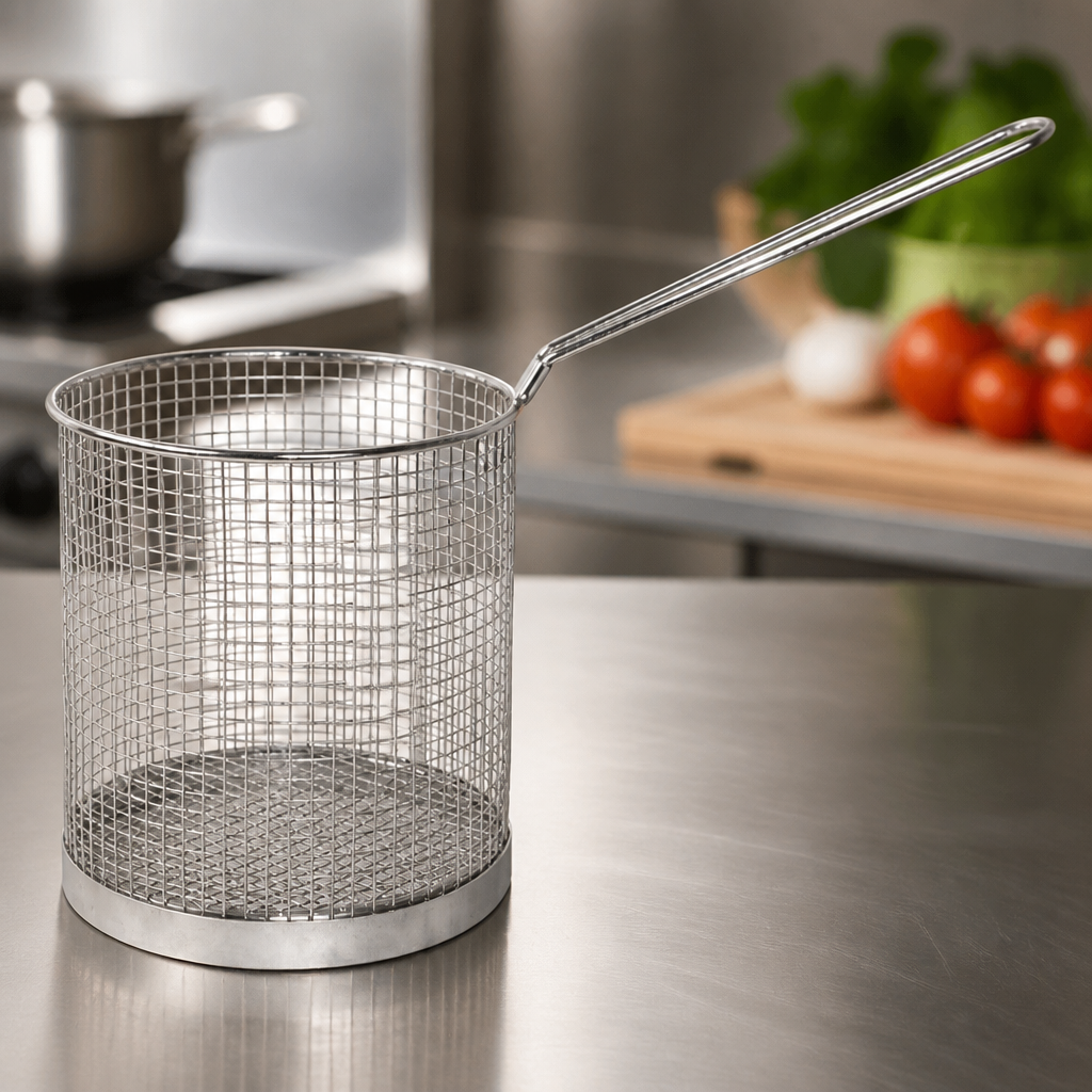 Commercial Stainless Steel Spaghetti Basket 15cm Durable Utensil