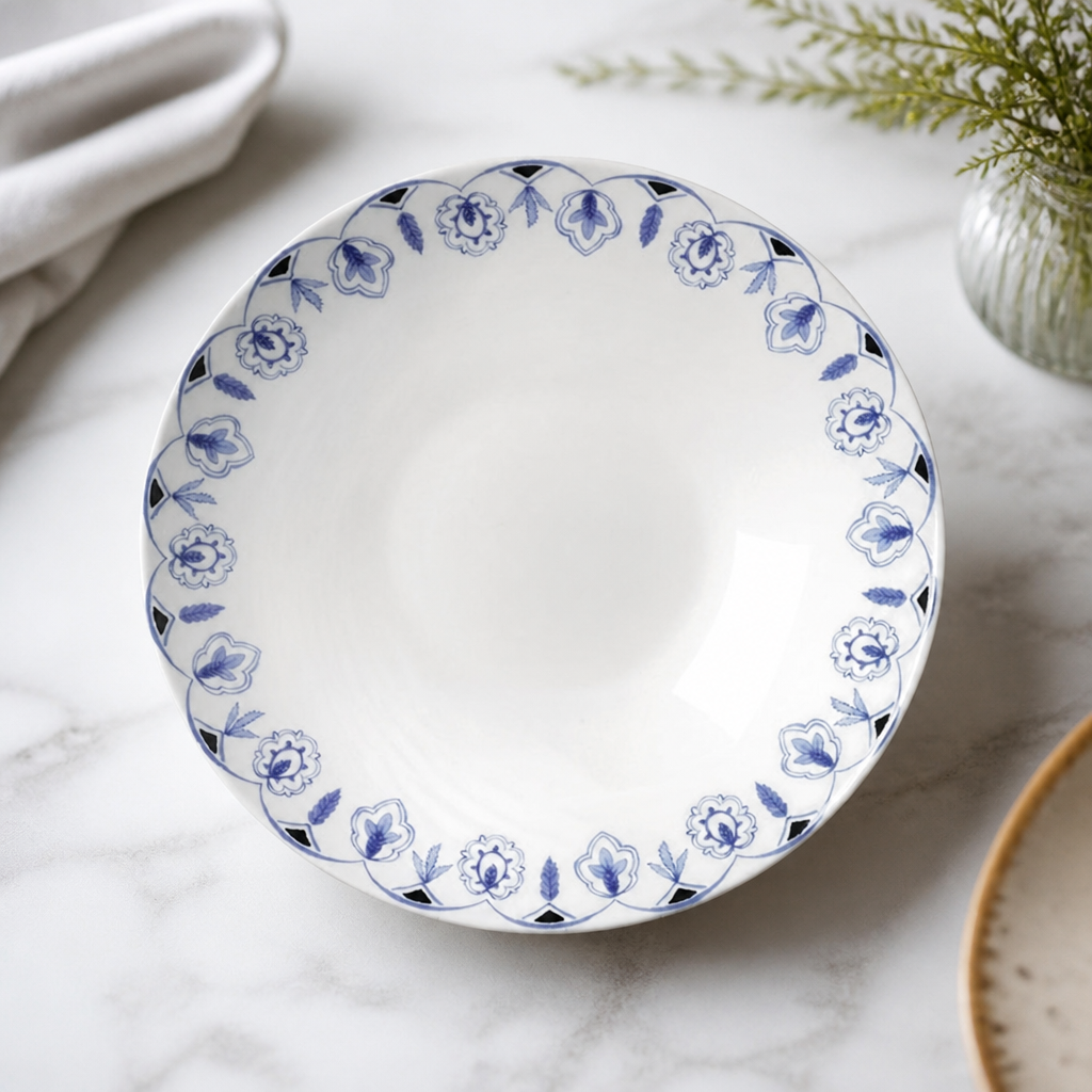 Commercial Coupe Bowls 240mm Hand-Decorated Blue 12 Pack