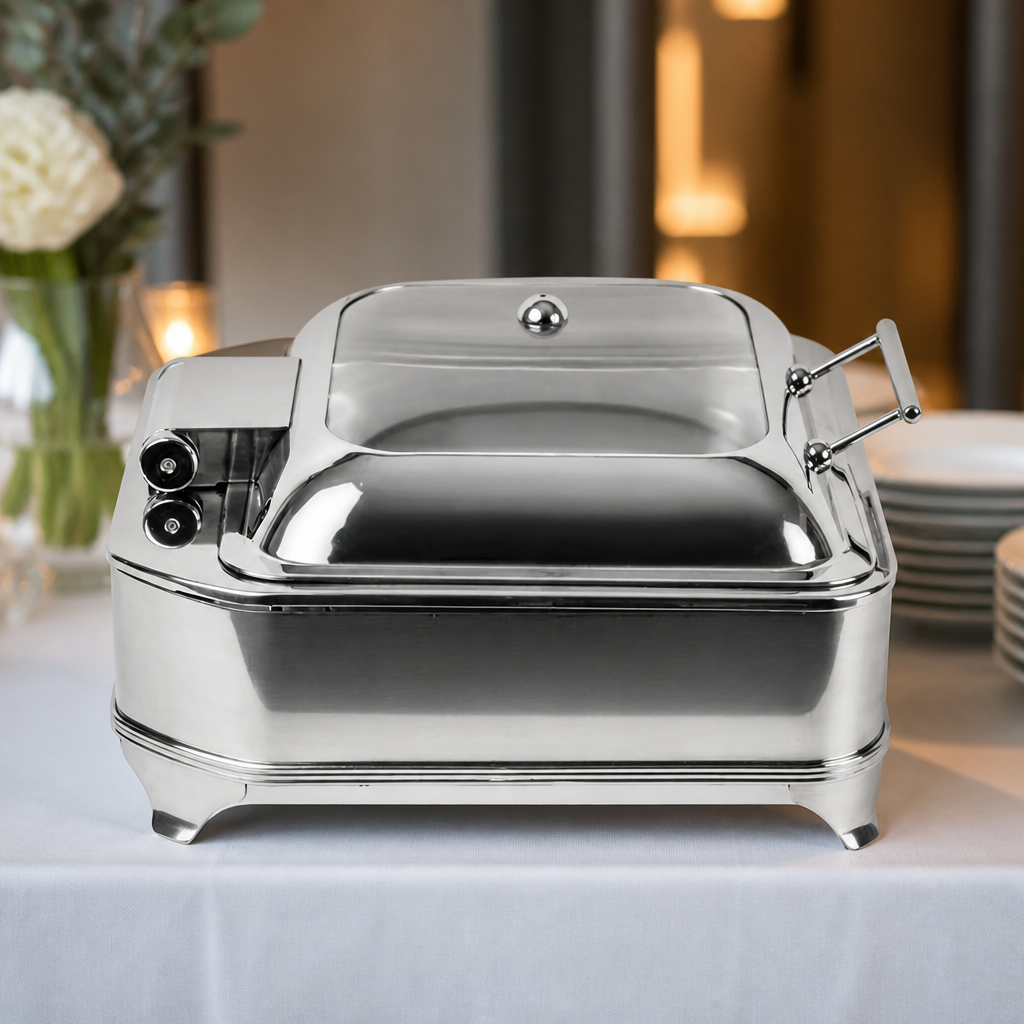 6 Litre Square Electric Chafer for Food Presentation