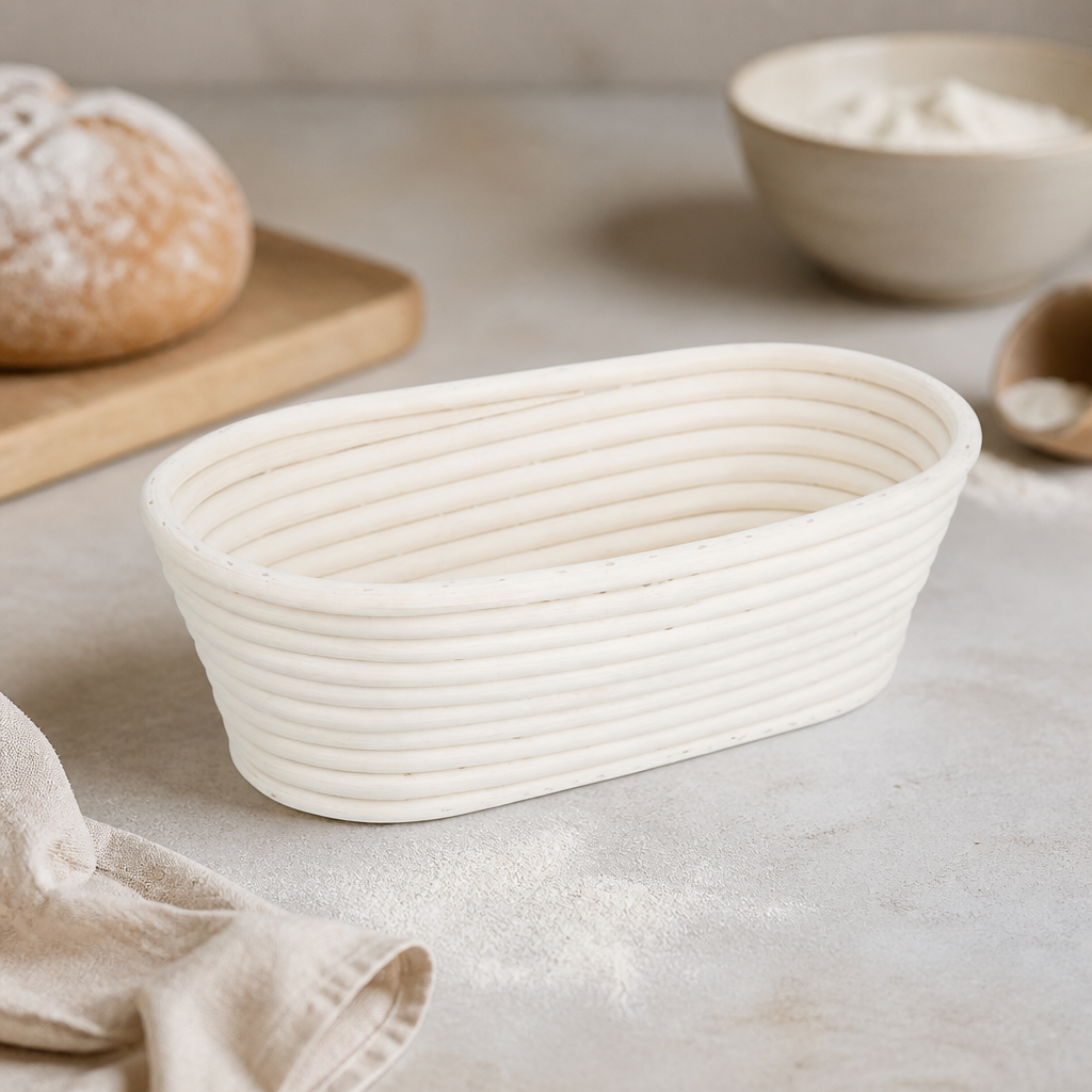 Commercial Rattan Proving Basket 250x150x80mm Artisan Bread