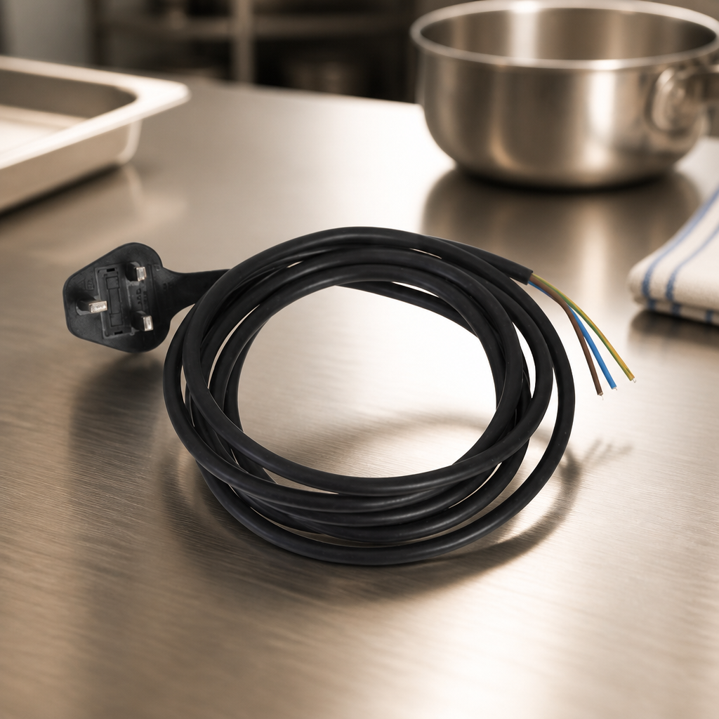 Replacement Supply Cable With UK Plug for Chip Scuttle