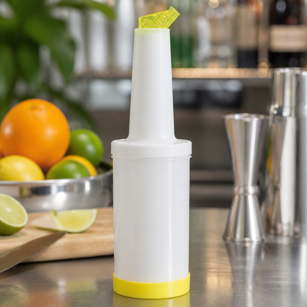 Commercial Juice Pourer with Detachable Lid 870ml Yellow