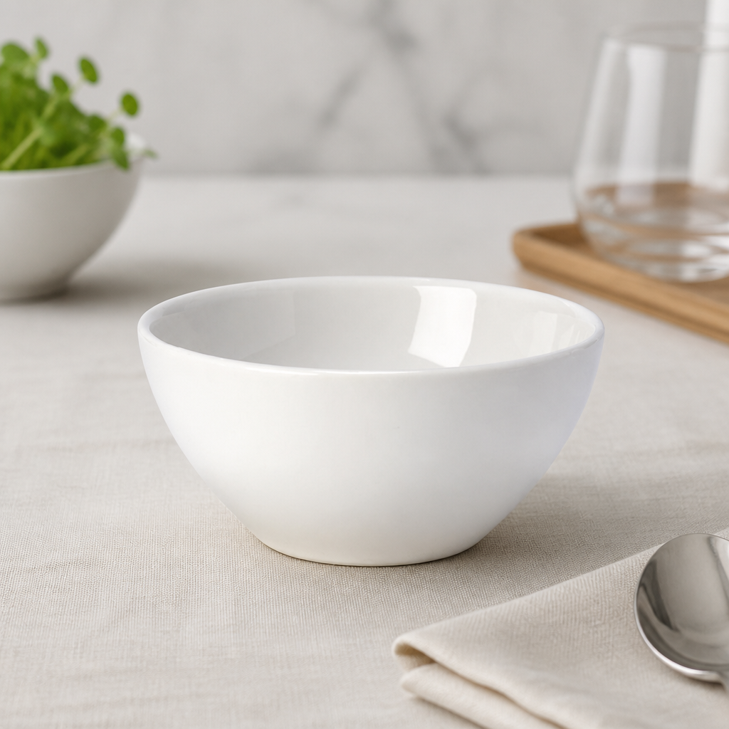 Commercial Porcelain Bowls 130mm for Fine Dining 12 Pack