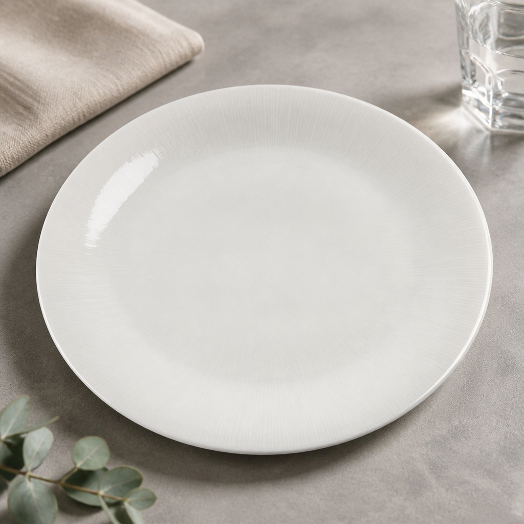 Commercial Bone China Coupe Plates 290mm for Fine Dining