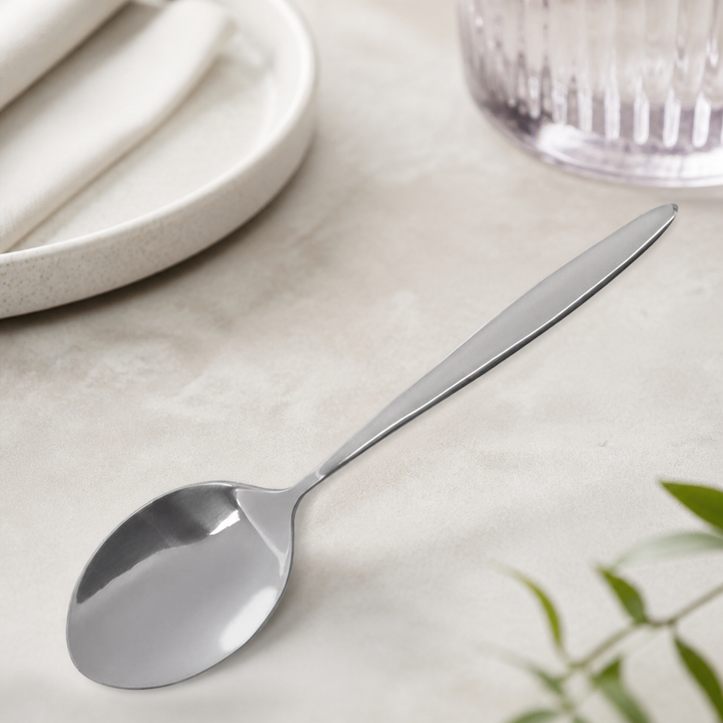 Commercial Dessert Spoon Set 12 Pack 185mm Stainless Steel