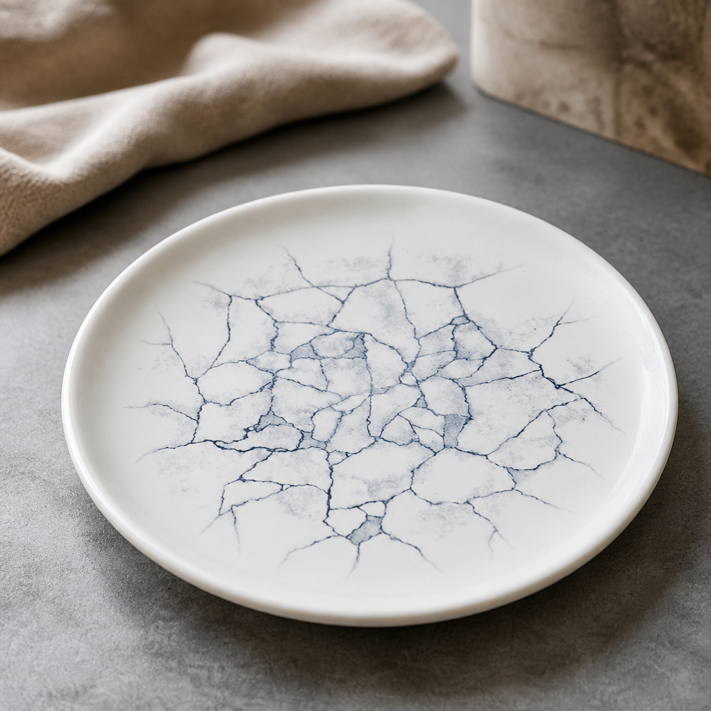 Commercial Kintsugi Walled Plates 260mm Grey 6 Pack