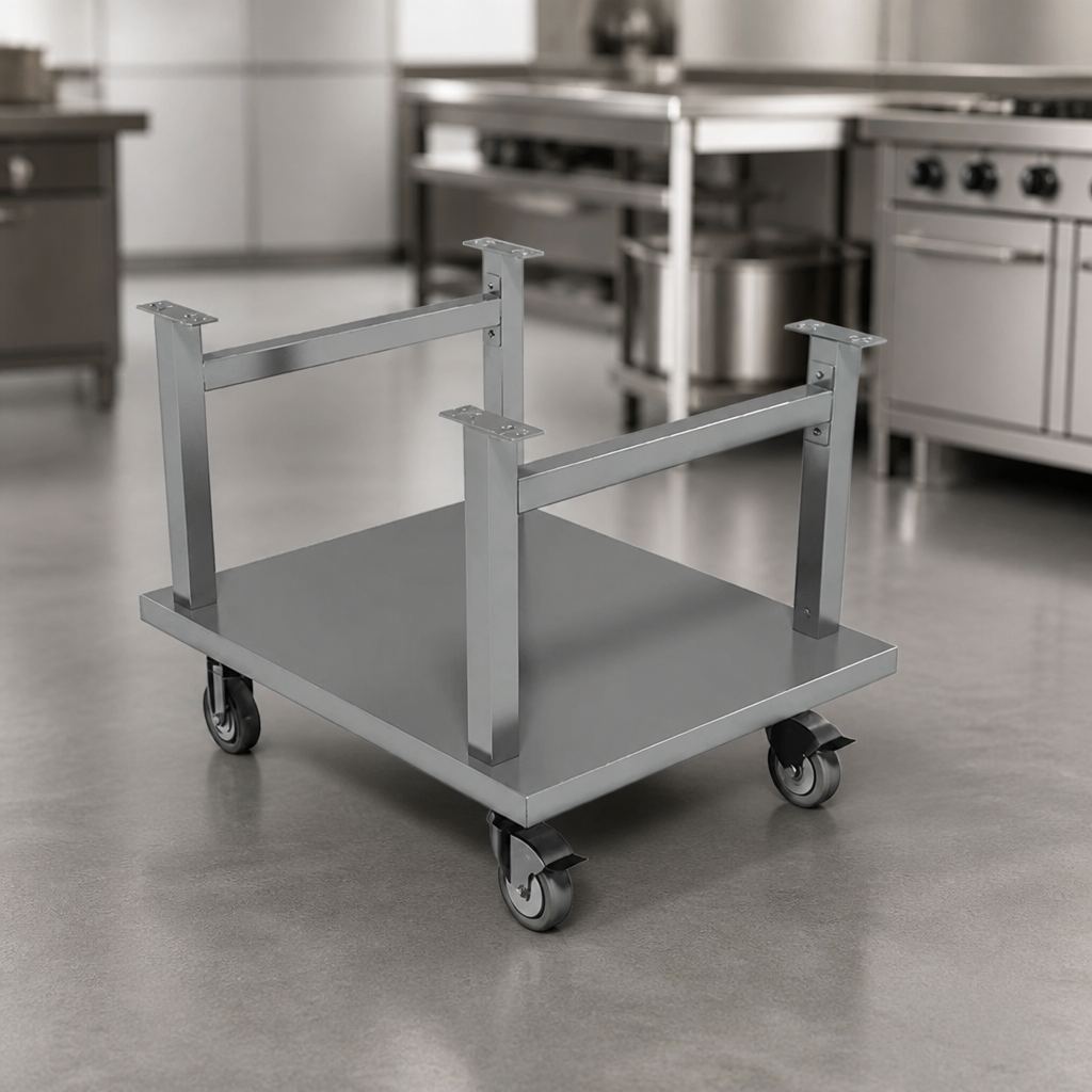Commercial Stainless Steel Mobile Stand for 600mm Countertop