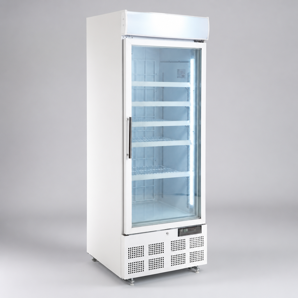 Commercial Glass Door Freezer 412Ltr for Display Refrigeration