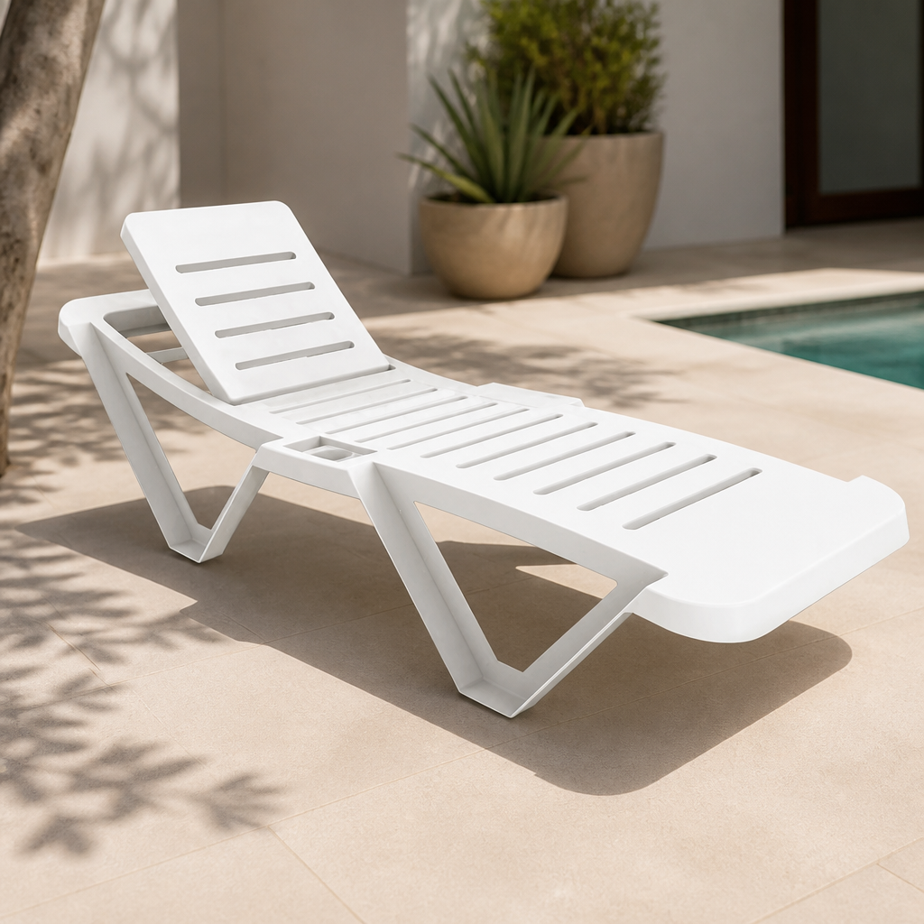 Commercial Sun Loungers UV-Treated Polypropylene 2 Pack