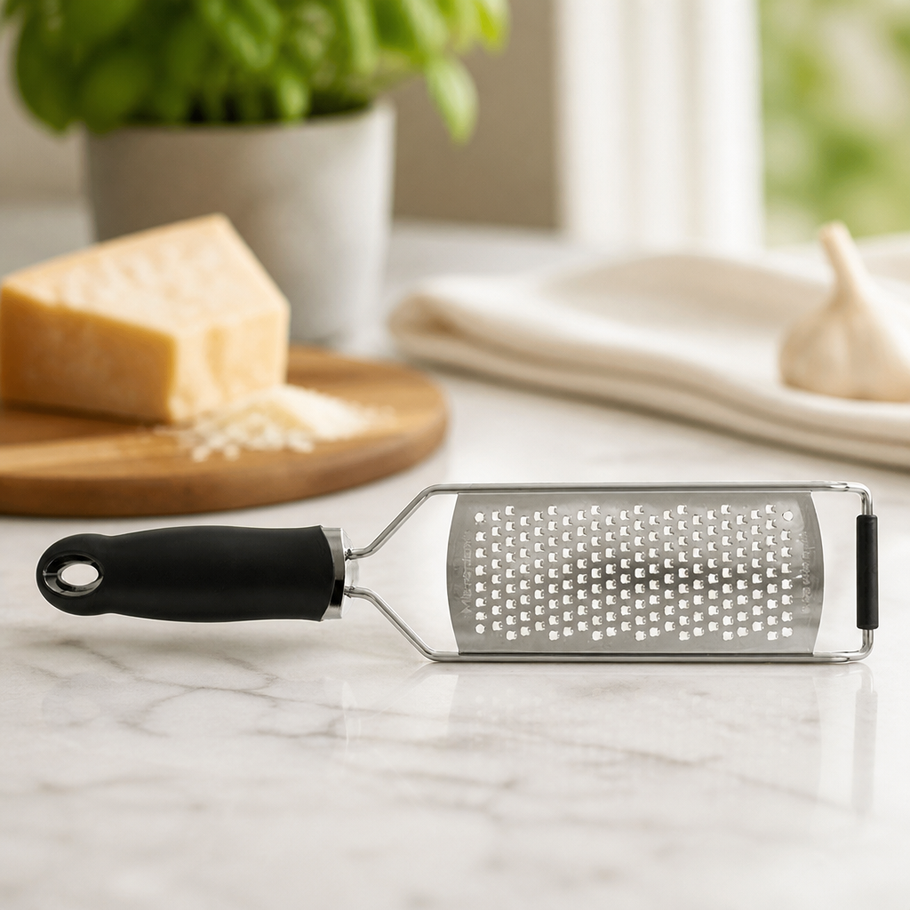 Commercial Coarse Grater with Ergonomic Handle and Non-Slip Base