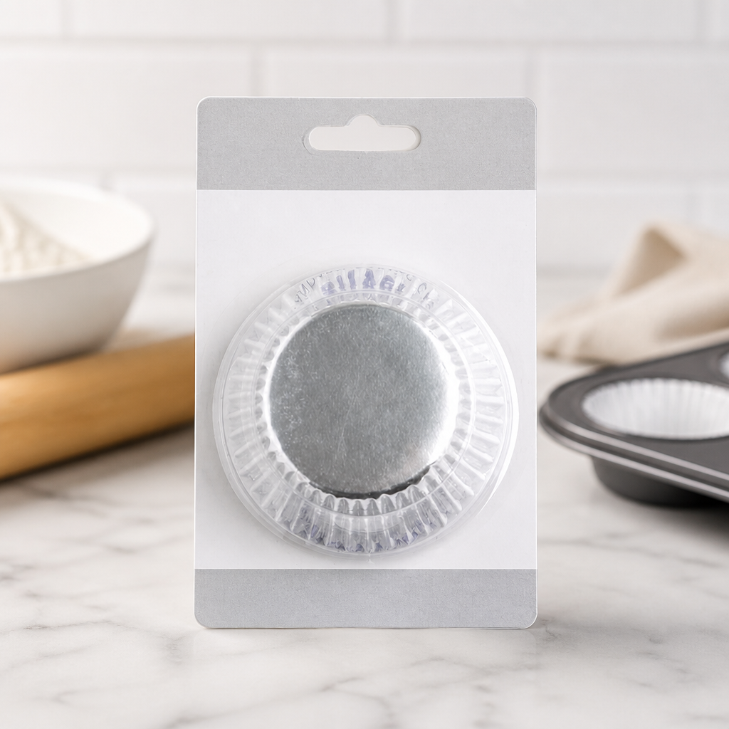 Commercial Cupcake Baking Cases Silver 30 Pack Greaseproof