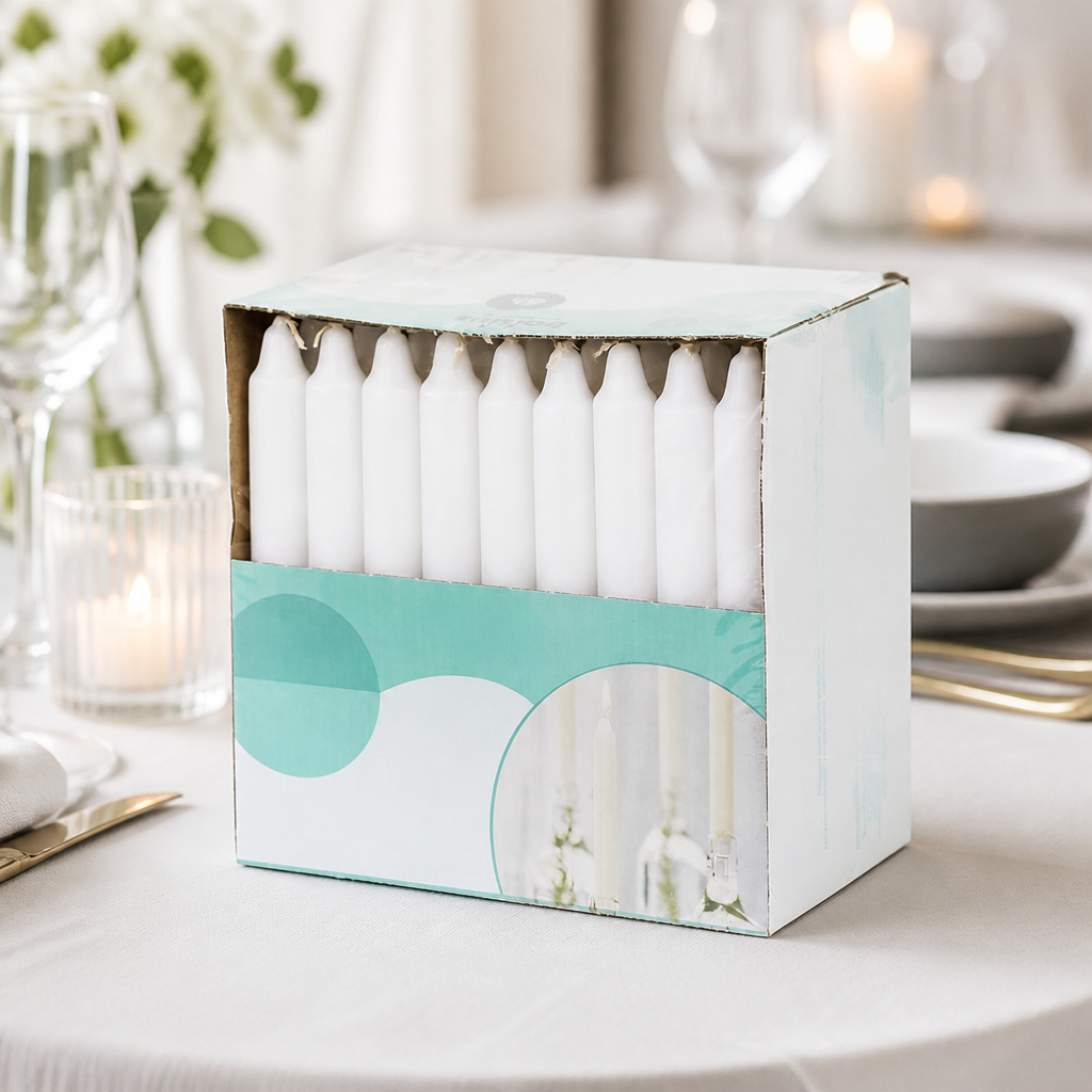 Commercial Table Candles 7 Inch Drip-Free Burn 45 Pack
