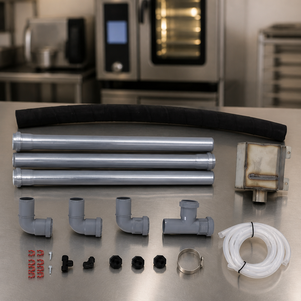 Installation Kit for Commercial Combi Ovens with Tubing and Fittings