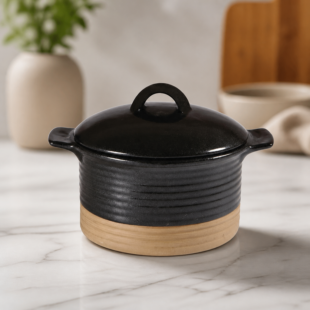 Commercial Black Igneous Cocotte 530ml with Lid - 6 Pack
