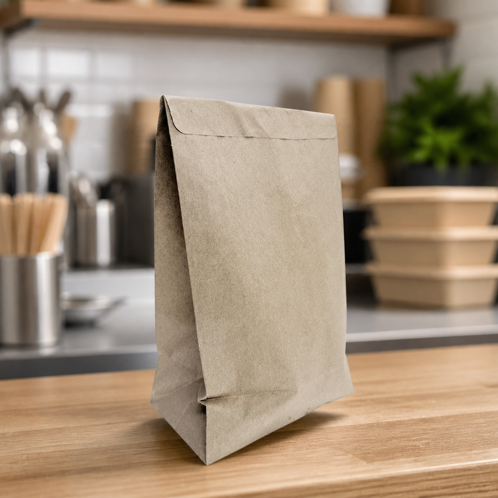 Large Recyclable Sealable Paper Takeaway Bags 250 Pack
