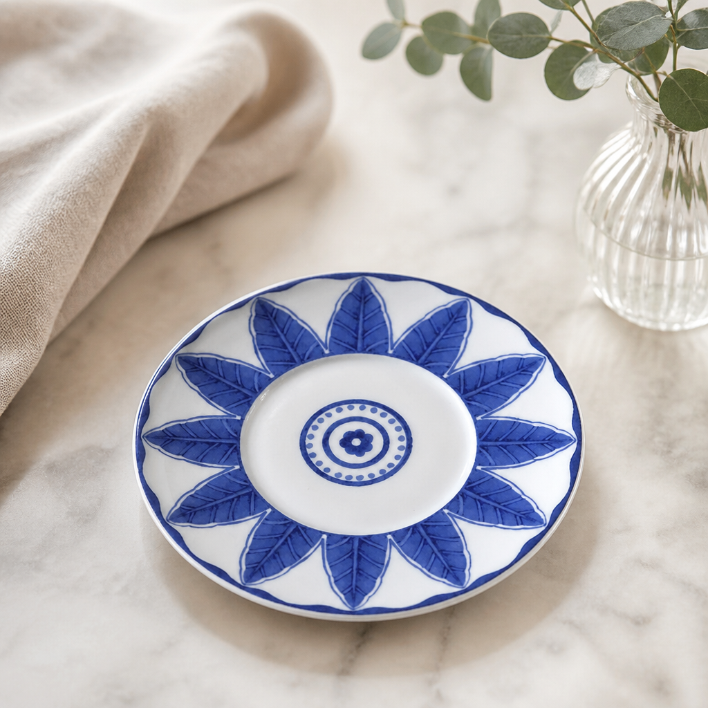 Commercial Bone China Saucers 160mm Blue 12 Pack