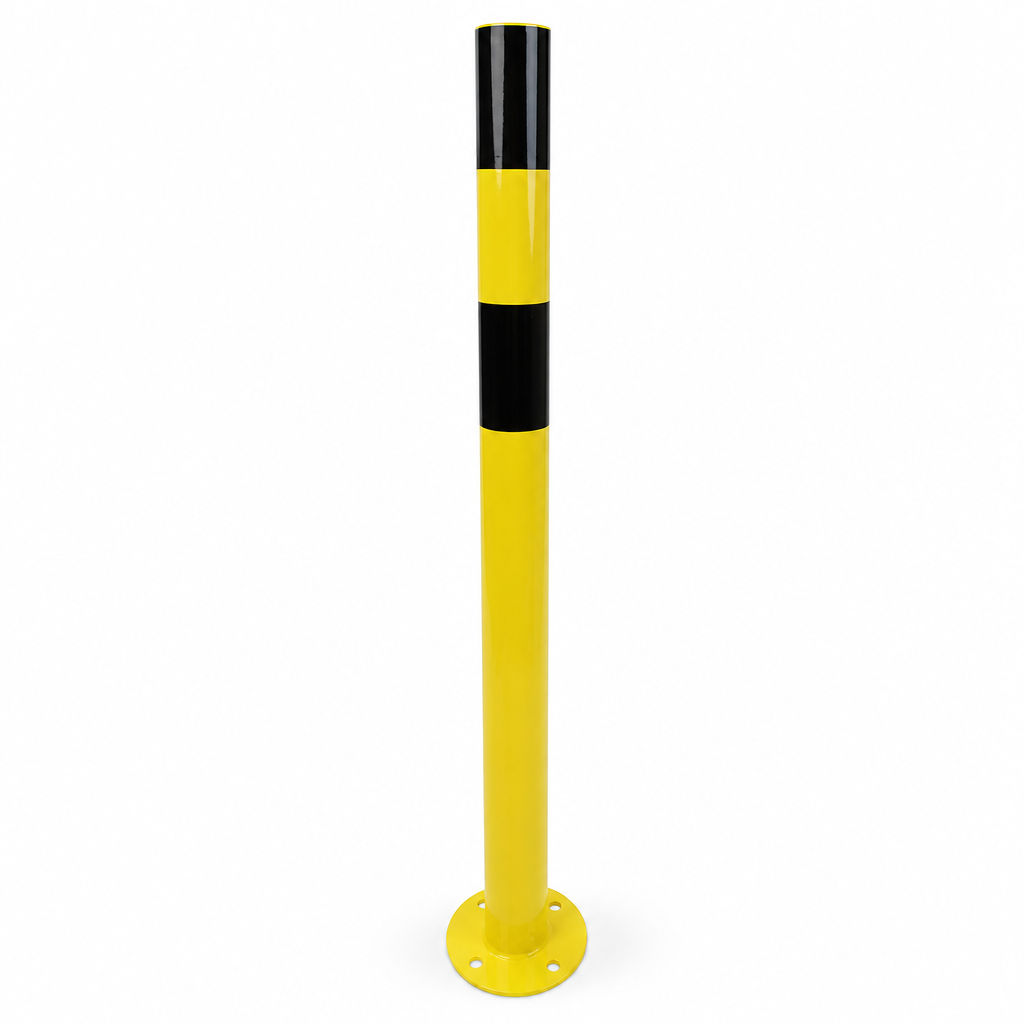 Black and Yellow Steel Traffic Safety Bollard