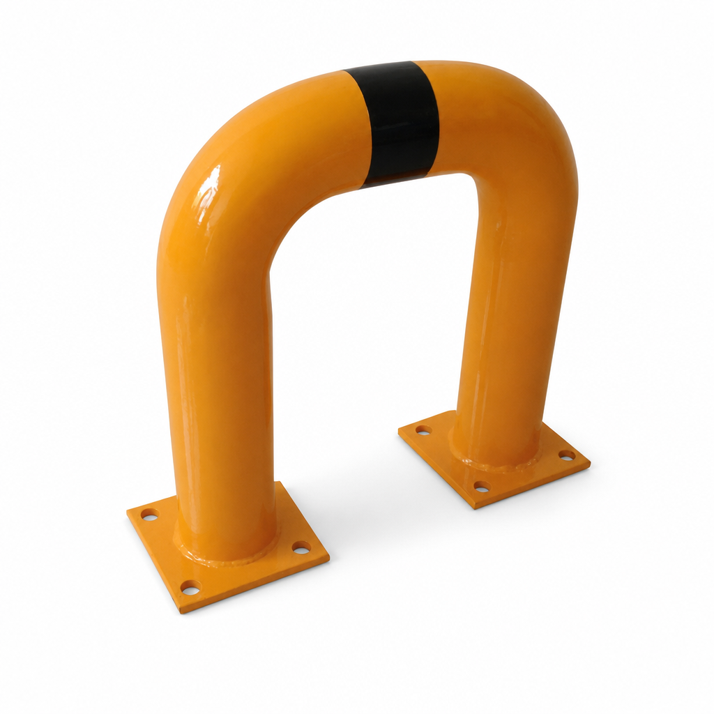 Black and Yellow Steel Warehouse Traffic Hoop Barriers