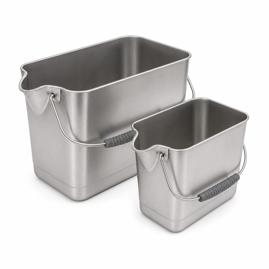 Buckets for Cleaning Trolleys with Optional Pouring Spout