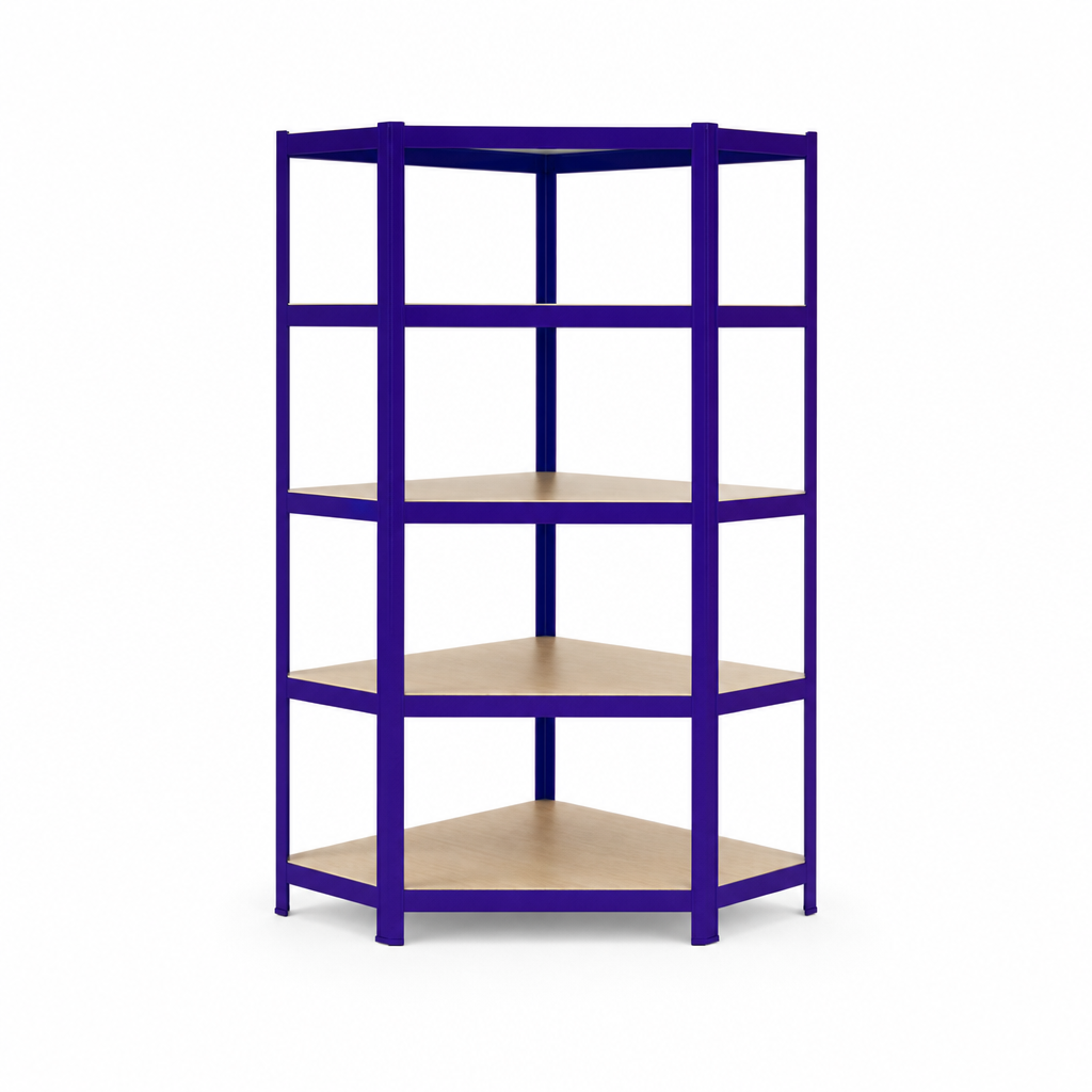 Budget Corner Garage Shelving Unit with 5 Shelves, 1720mm High