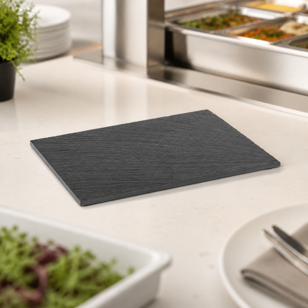 Commercial Slate Tray GN 1/2 Black 325x265mm for Catering