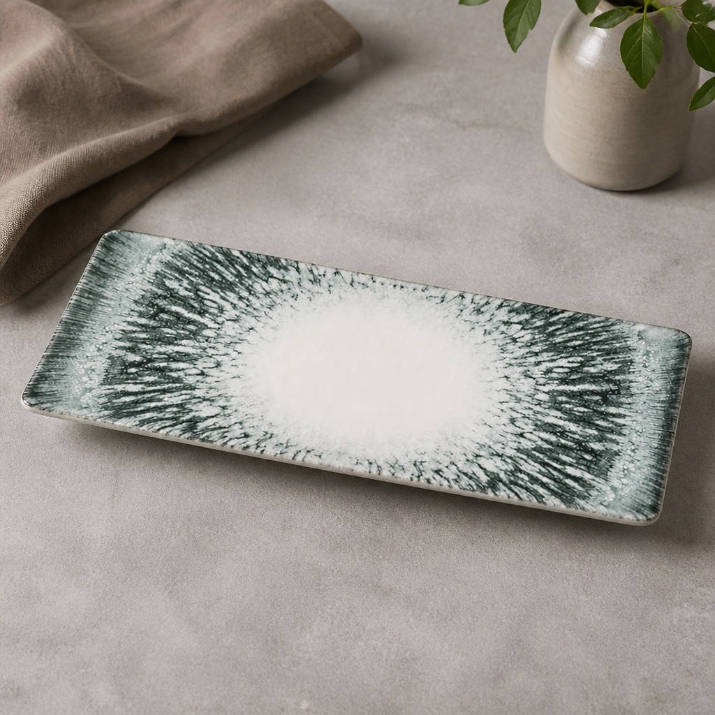 Commercial Ceramic Tasting Trays Black 247x88mm Pack of 6