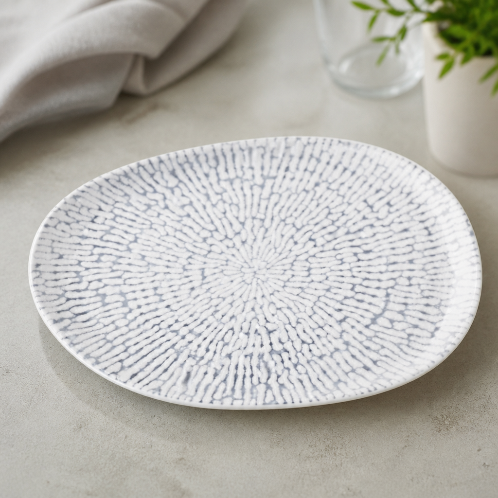 Commercial Oblong Plates 260x200mm Ceramic 6 Pack