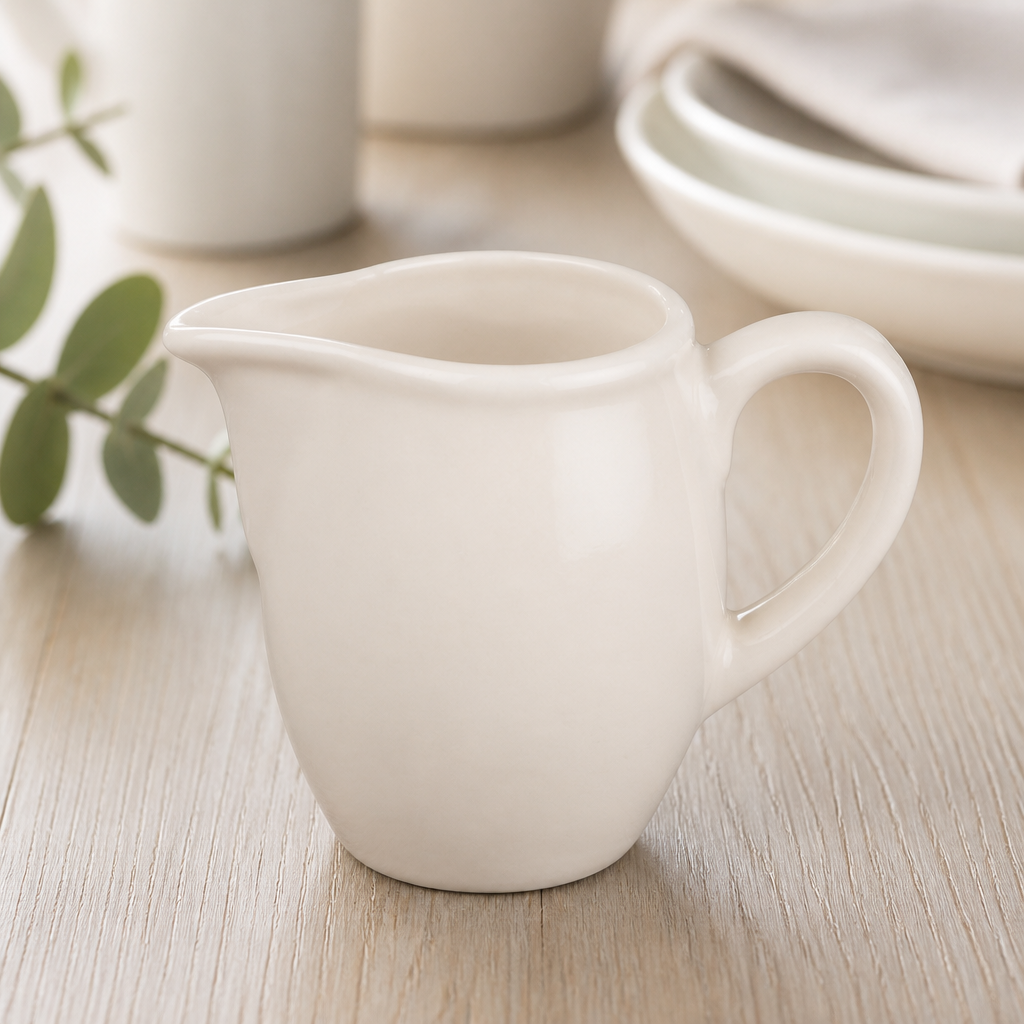 Commercial Ivory Milk Jugs 82ml - 6 Pack Catering Supplies