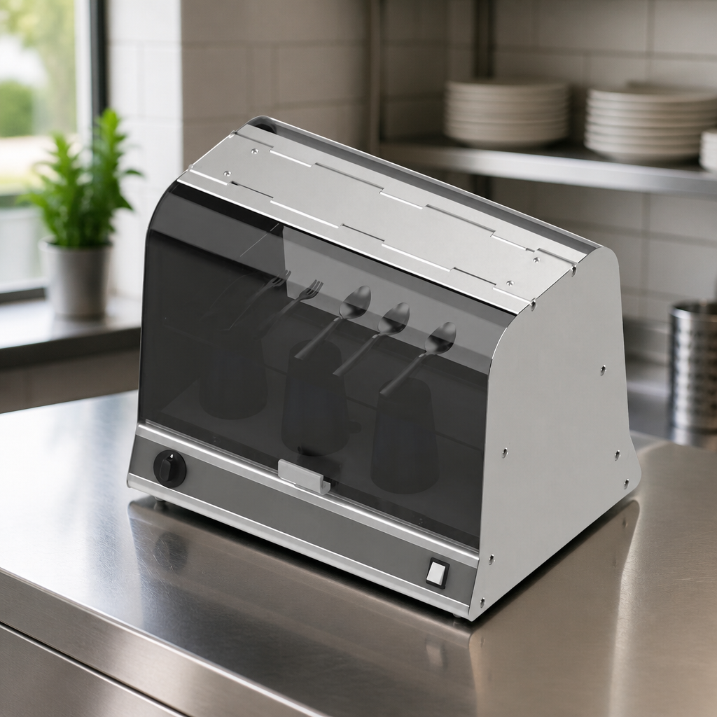 Commercial UV Sterilising Cabinet with Removable Rack 24W