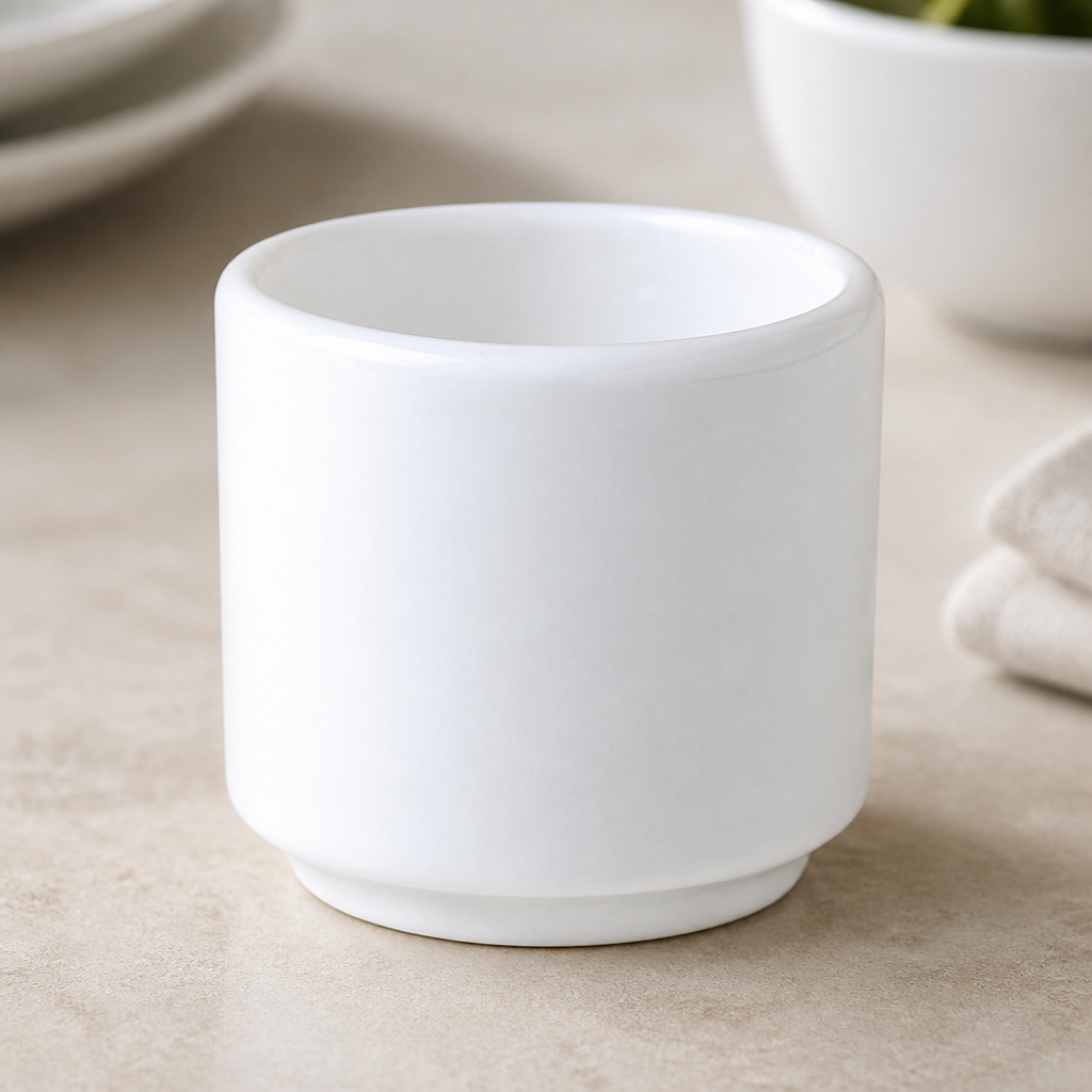 Commercial Porcelain Egg Cups 47mm for Fine Dining - 12 Pack