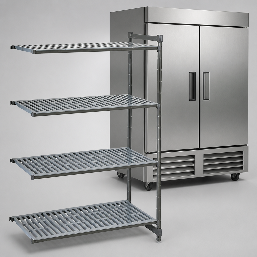 Commercial Cold Room Racking Add-On Unit 4 Tier 1830x1480mm