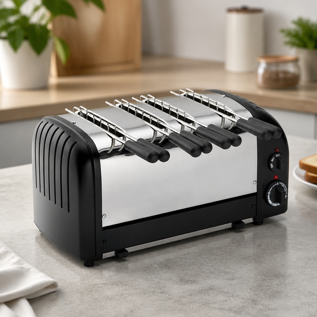 Commercial 4 Slice Sandwich Toaster with Individual Controls
