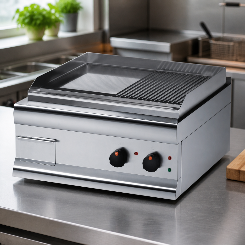 Commercial Half Ribbed Electric Griddle 562 x 405mm 4kW