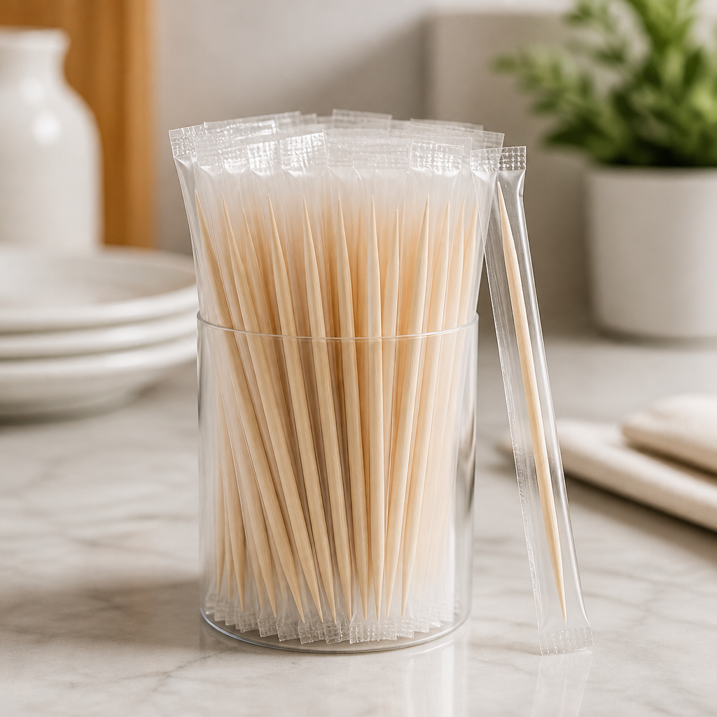 Biodegradable Bamboo Toothpicks 1000 Pack Eco-Friendly Catering
