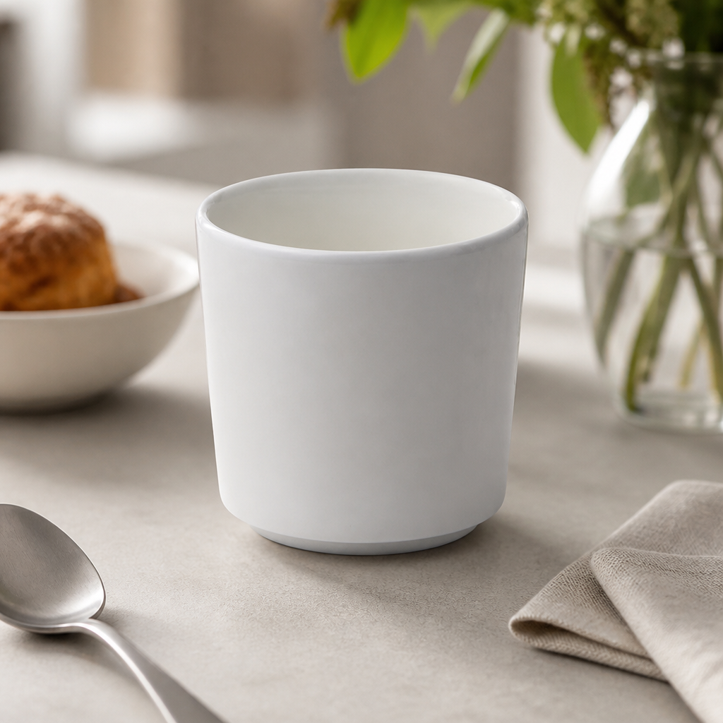 Commercial Porcelain Mugs 10.5oz Straight Sided 12 Pack