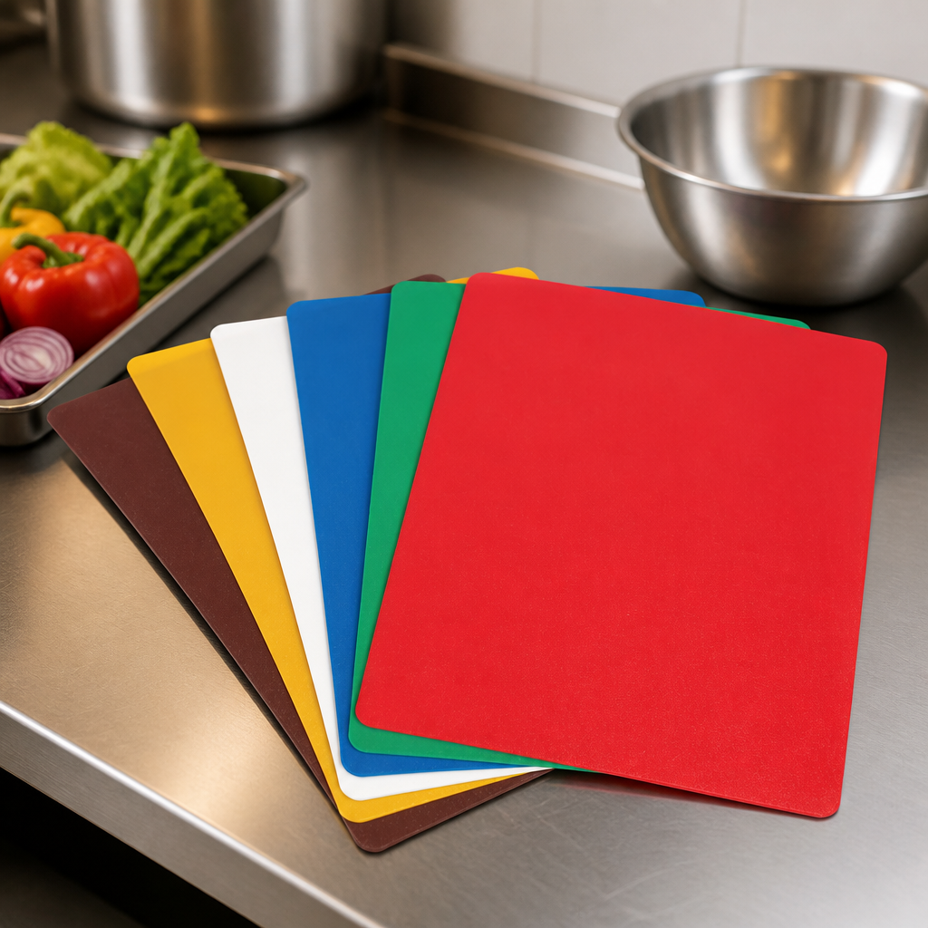 Commercial Colour-Coded Chopping Mats Set 450x300mm 6-Piece