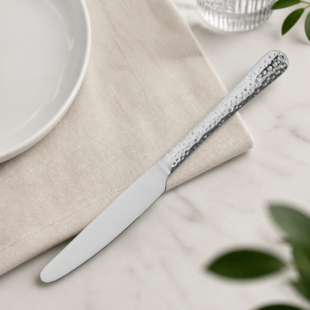 Commercial Stainless Steel Table Knives 12 Pack Rustic Design