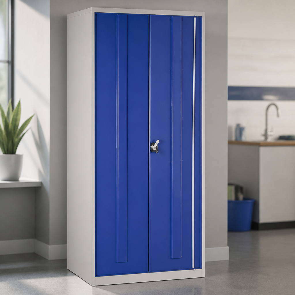 Commercial Lockable Janitorial Cupboard 1830mm with 3 Shelves