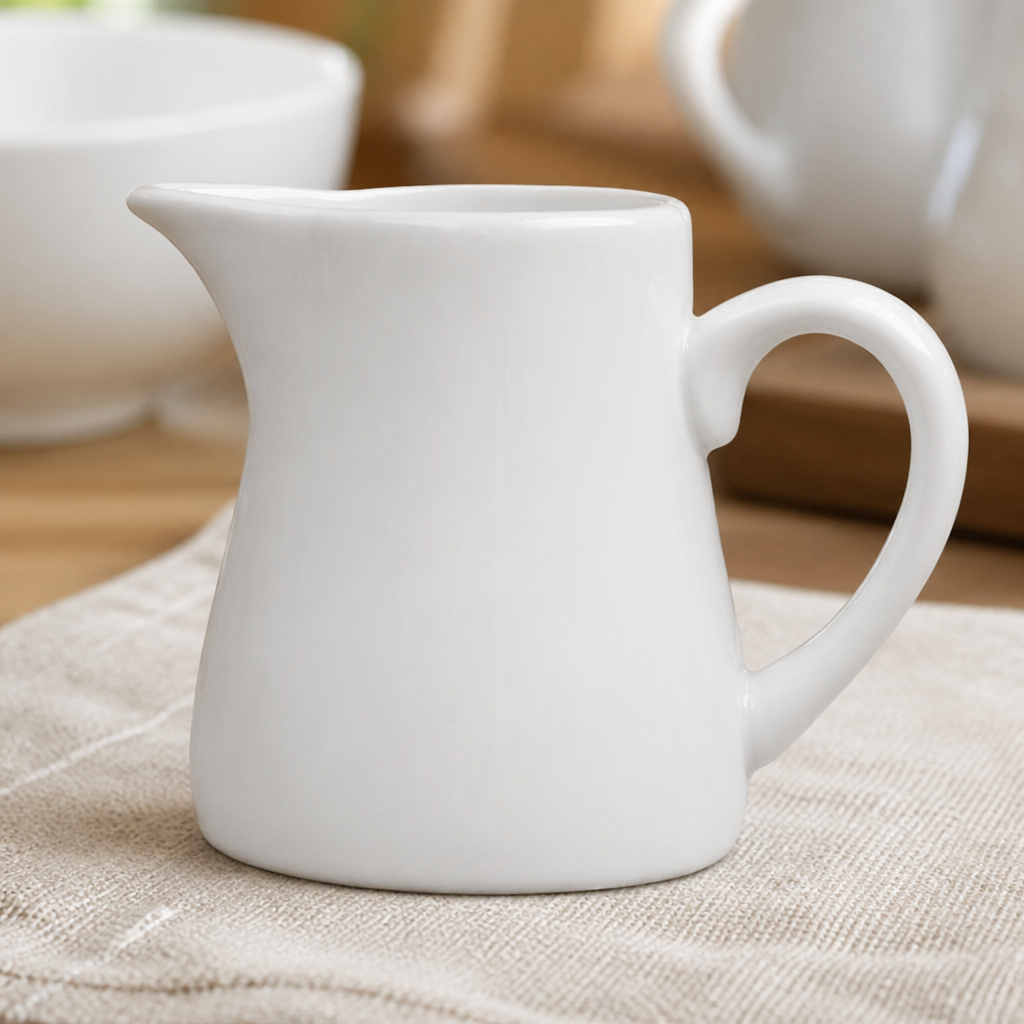 Commercial Whiteware Cream & Milk Jugs 170ml - 6 Pack