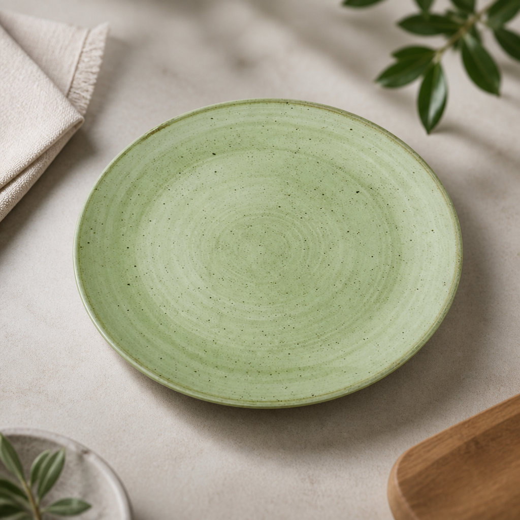 Commercial Coupe Plates 228mm Green 12 Pack