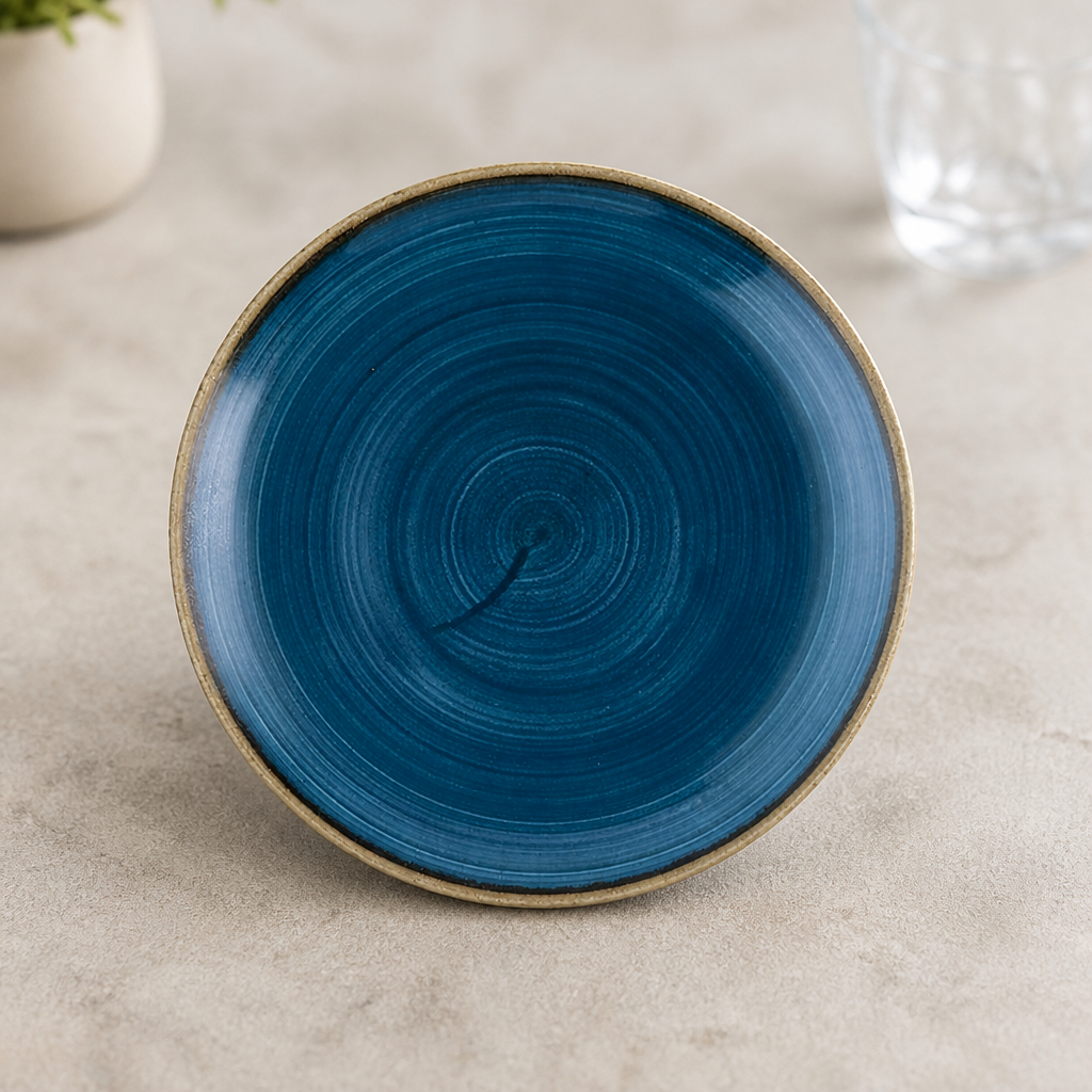 Commercial Coupe Plates 220mm Java Blue 12 Pack
