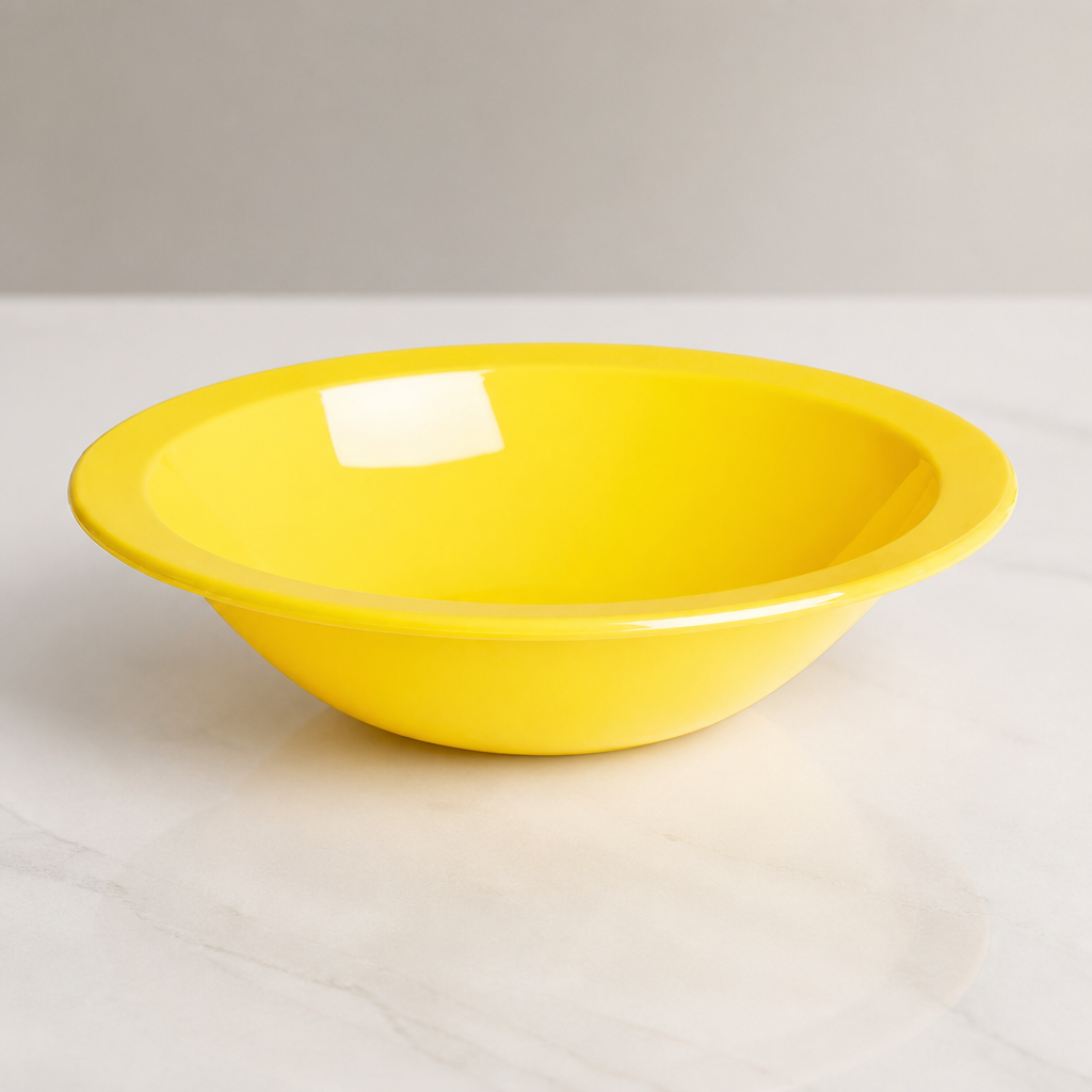 Commercial Polypropylene Salad Bowls 174mm Yellow 12 Pack