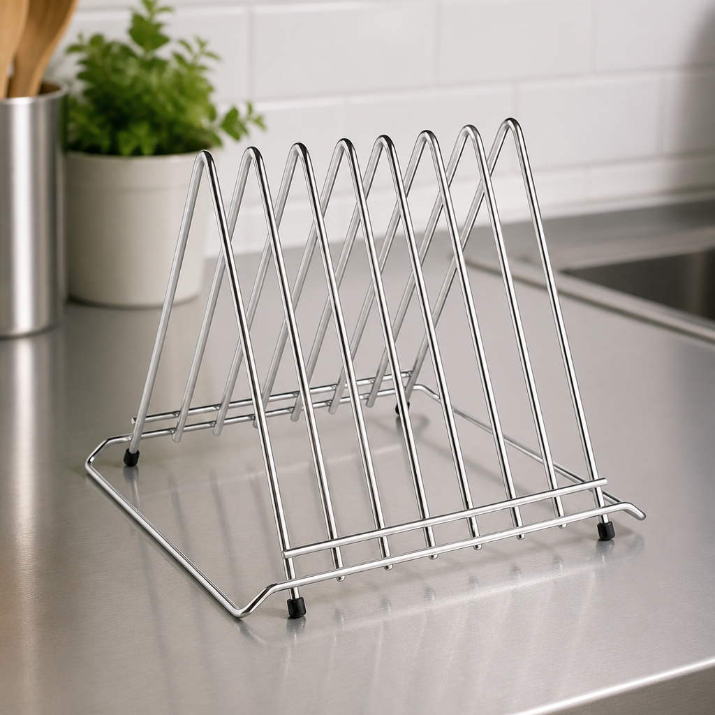 Commercial Chopping Board Rack 7 Slots Stainless Steel Durable