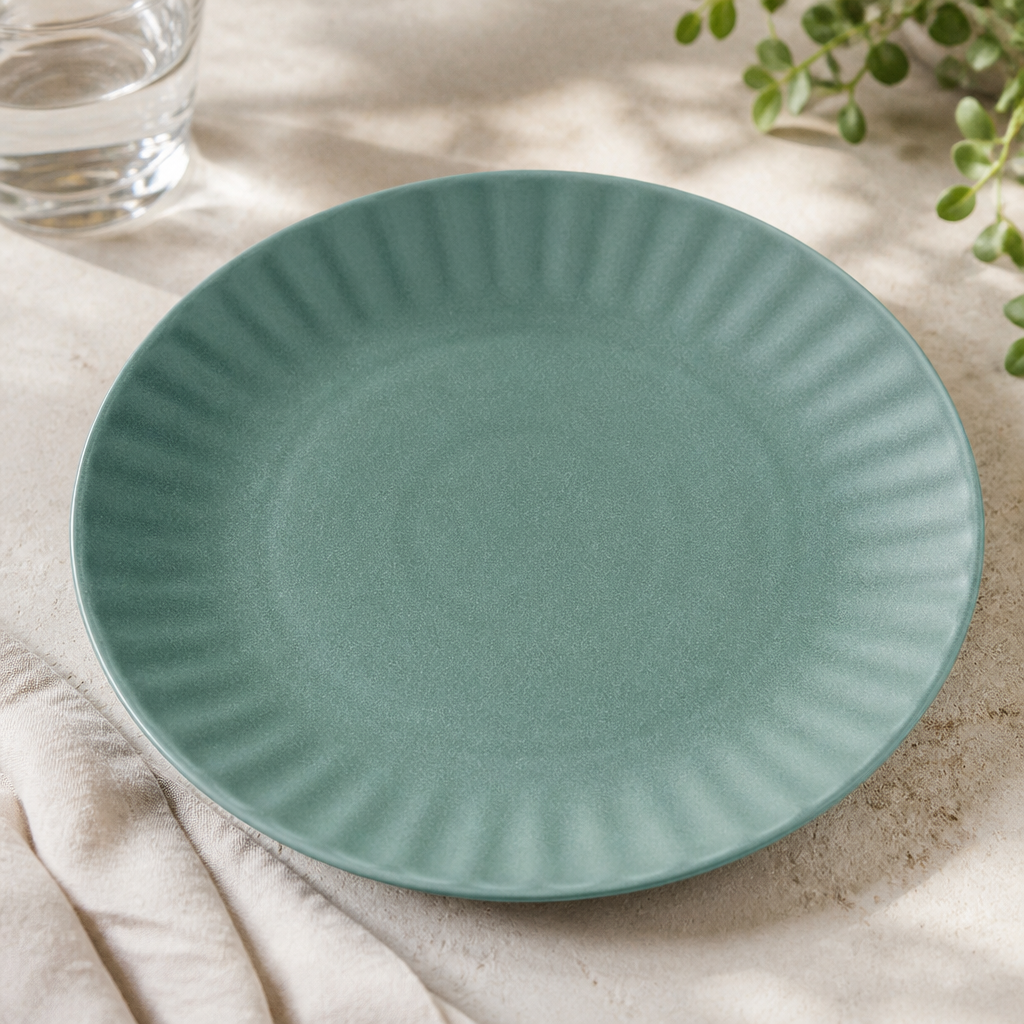 Commercial Green Porcelain Plates 280mm - 6 Pack