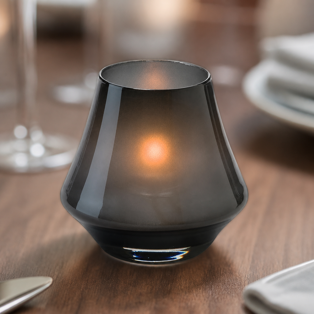 Commercial Satin Midnight Glass Votives 89mm - 12 Pack