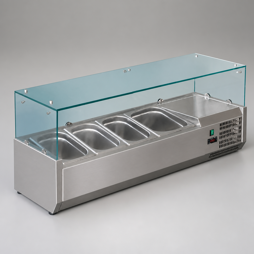 Commercial Countertop Prep Fridge 3x 1/3GN & 1x 1/2GN